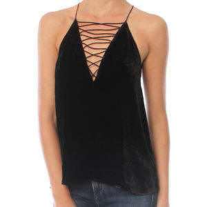 Cami nyc the camilla velvet black cami
